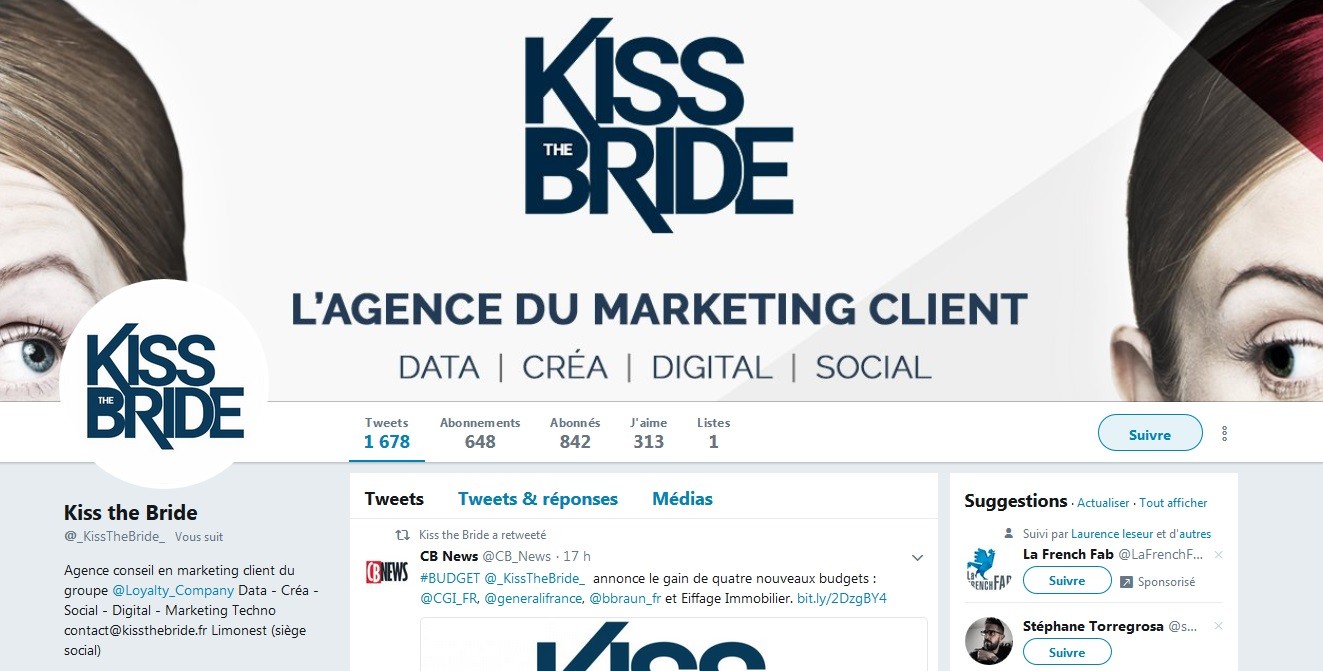 Abonnement Twitter Kiss RGPD