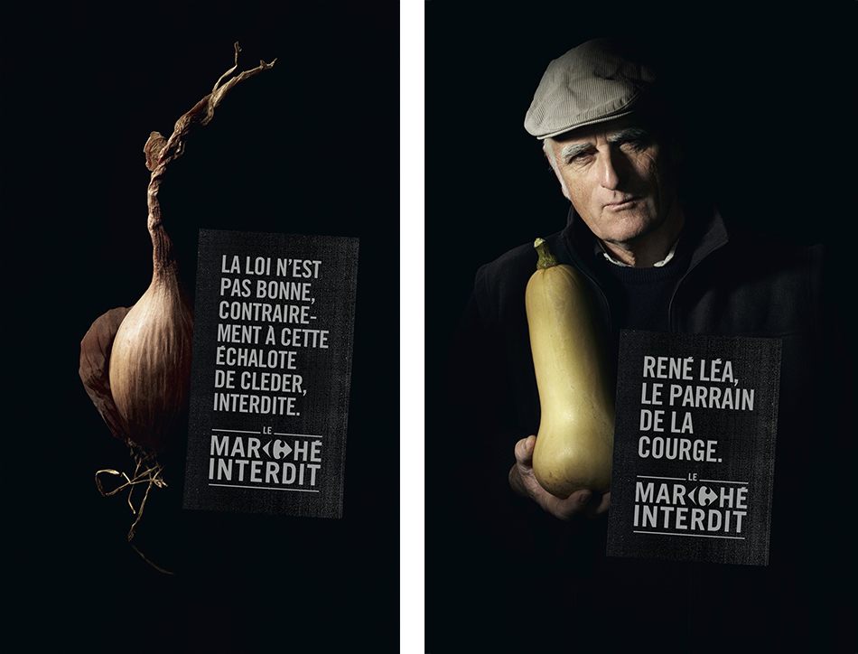 Campagne de Carrefour Le marché interdit